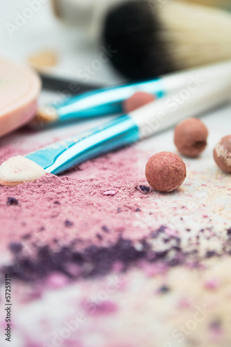 makeup set isolated on white background