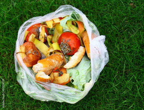 sac de déchets alimentaires pour compost photo