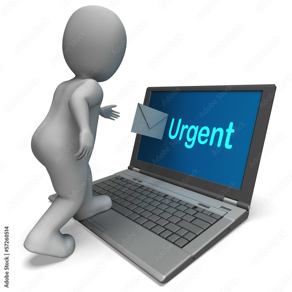 Urgent Email Shows Mail Message Immediate Contact Urgent Email Shows Mail Message Immediate Contact