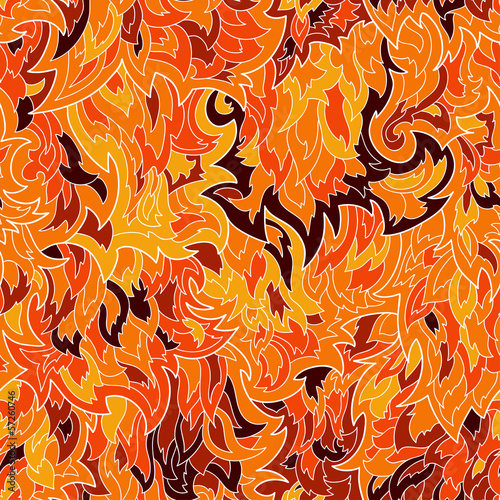Seamless fur or flame pattern background