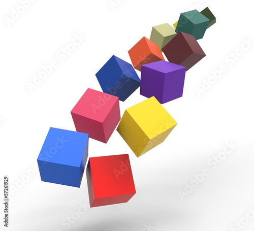 Blocks Falling Showing Action And Solutions