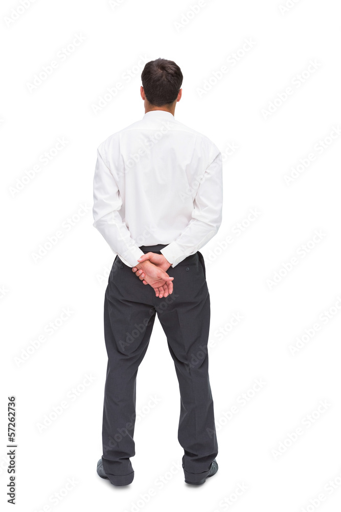 Businessman turning his back to camera Businessman turning his back to camera