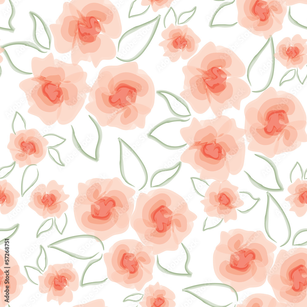 Flowers seamless background. Floral seamless texture