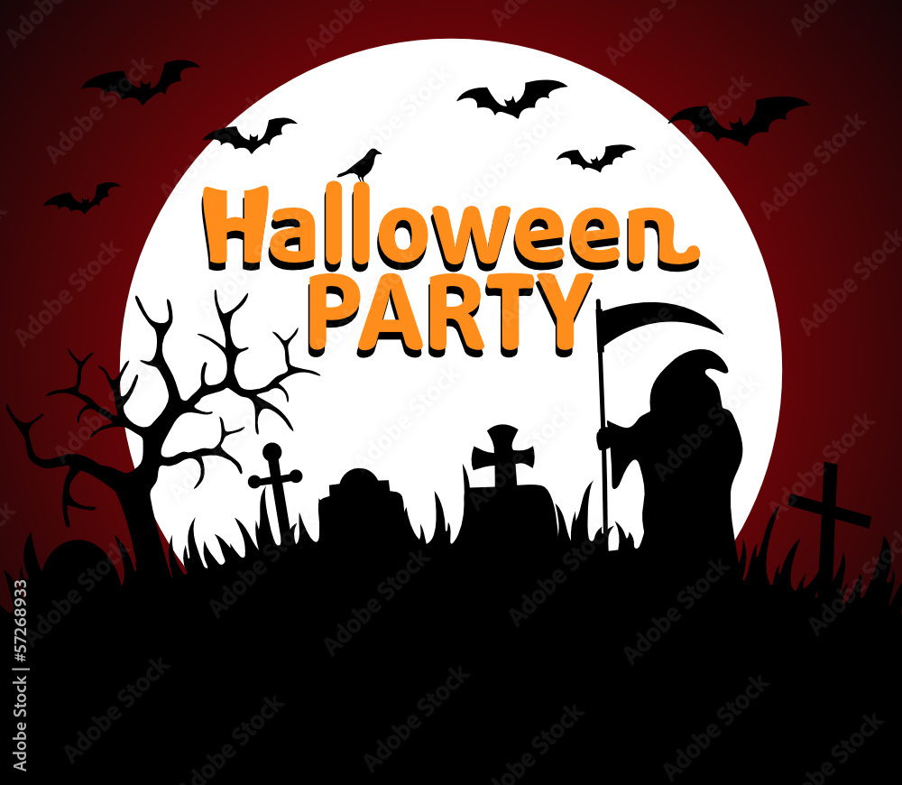Halloween Party background red vector