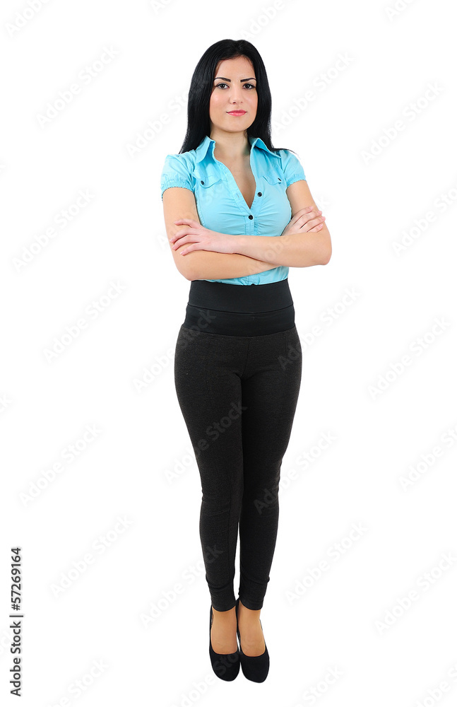 Isolated business girl