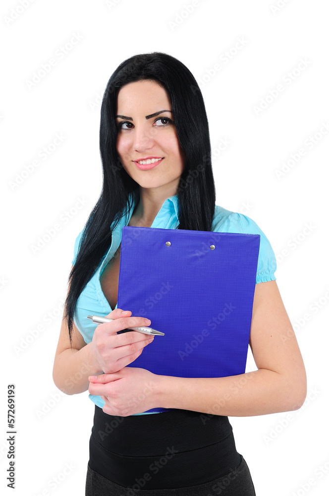 Isolated business girl Isolated business girl