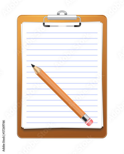 Clipboard with pencil