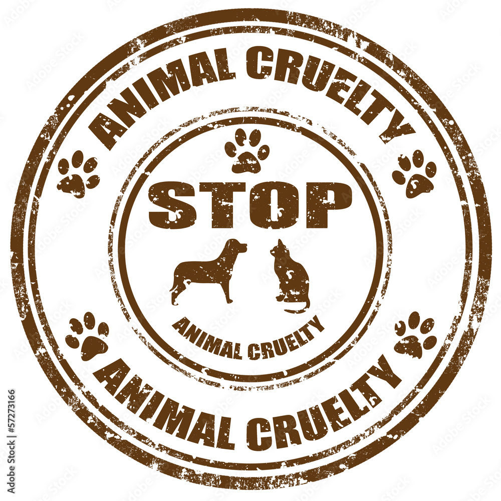 Stop Animal Cruelty-stamp Stock Vector | Adobe Stock