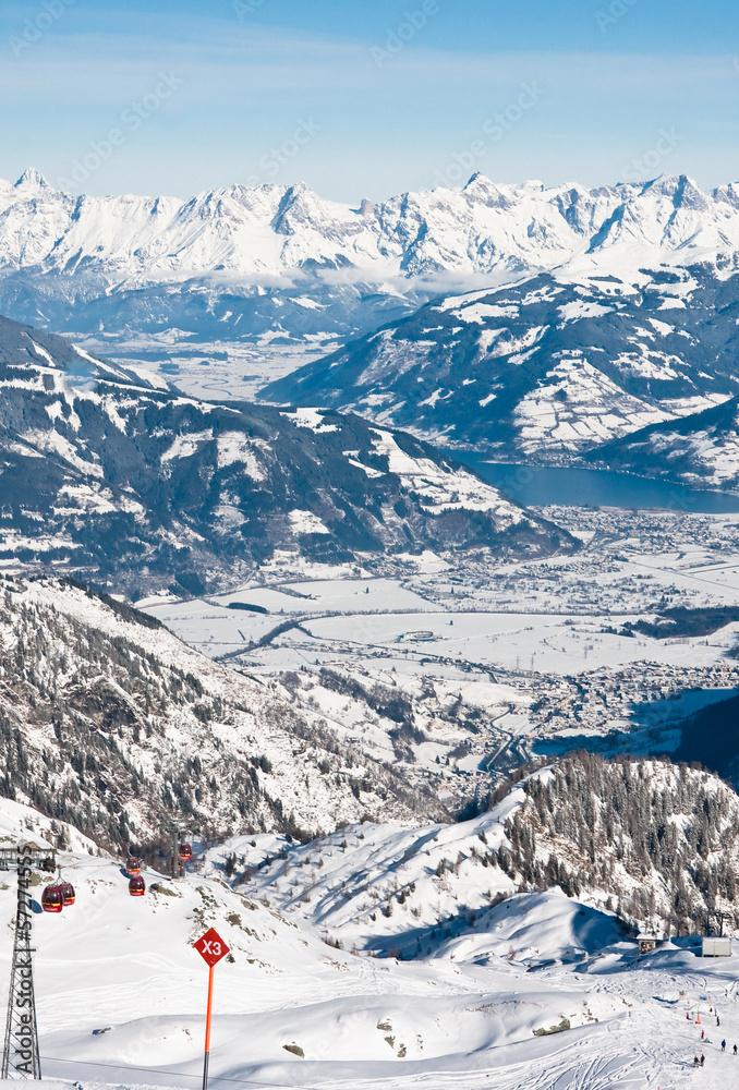 Ski resort of Kaprun, Kitzsteinhorn glacier. Austria
