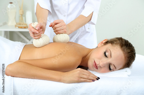 Beautiful young woman havin...