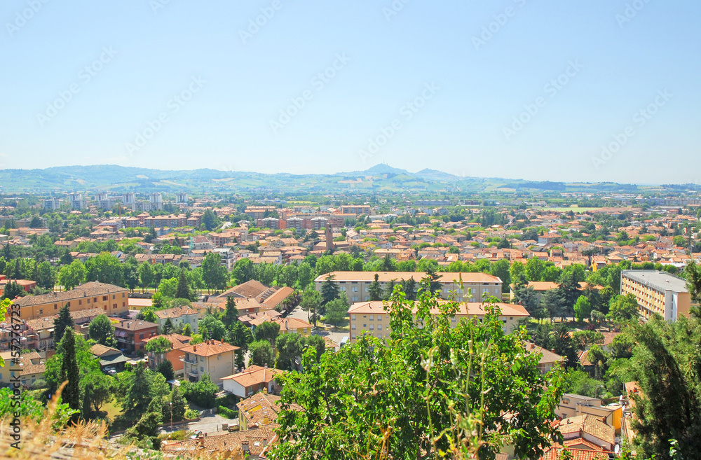 Italy, Cesena aerial view.