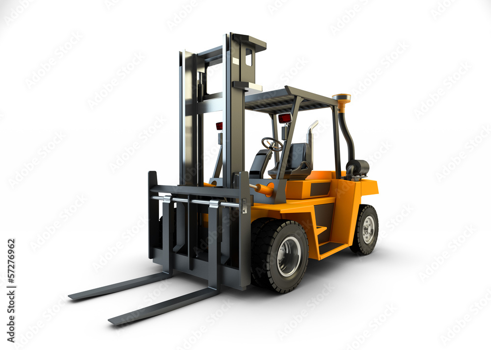 Forklift Lift truck isolated on white background