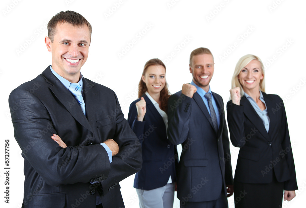 Group of business people isolated on white Group of business people isolated on white