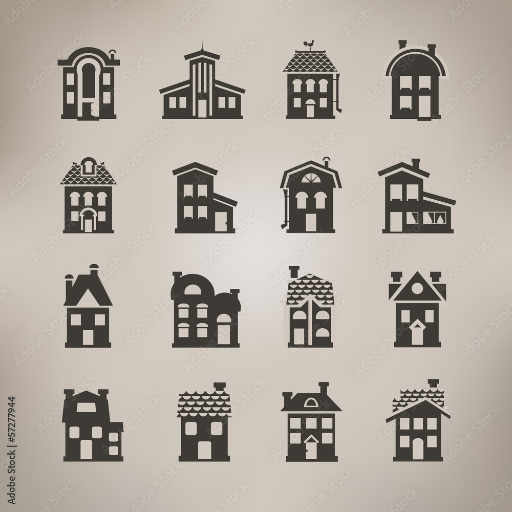 House icons. Vector format