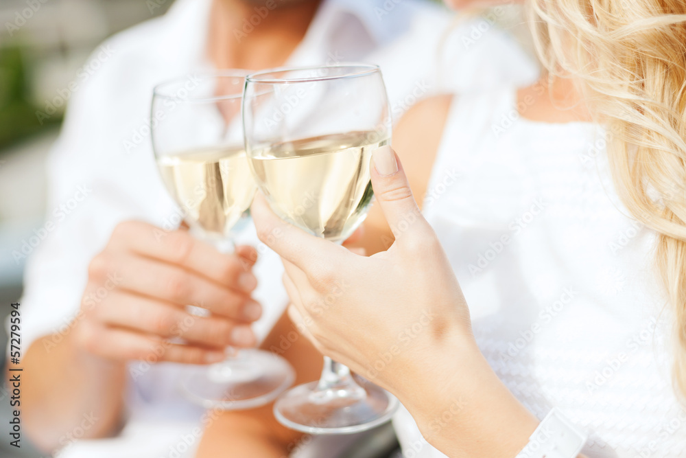 couple drinking wine in cafe couple drinking wine in cafe