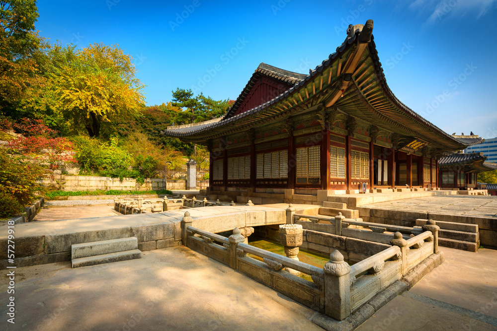 Naklejka premium Park of Changgyeonggung Palace, Seoul, South Korea.