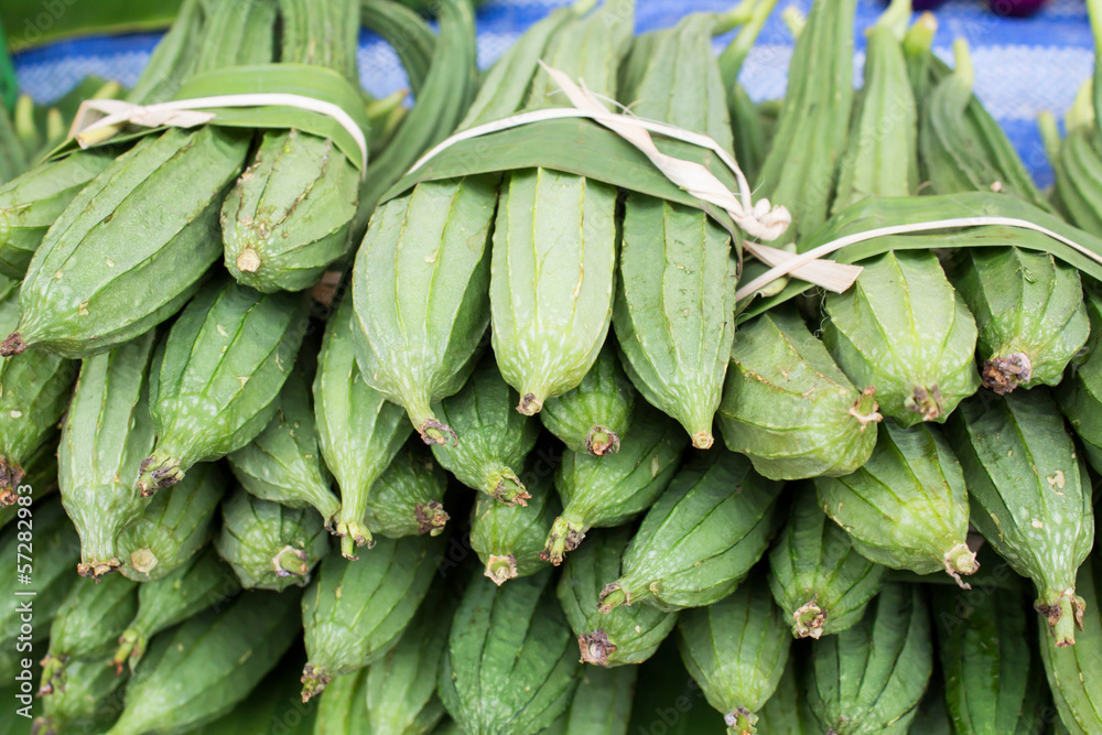 Fototapeta premium Zucchini in the Thai market