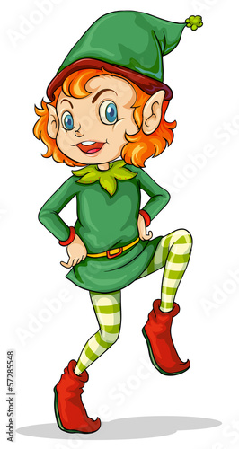 A playful Santa elf