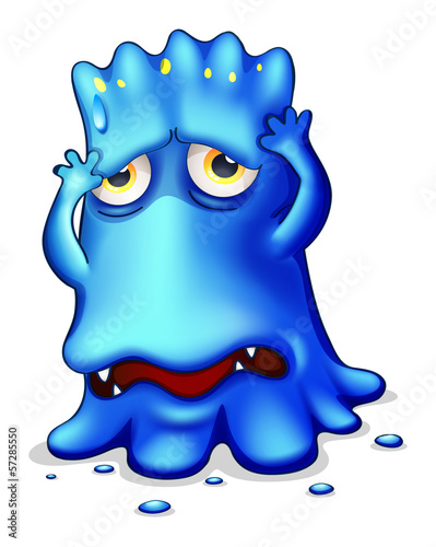 A sad monster because of failure
