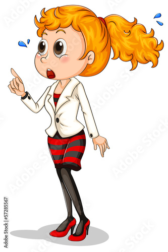 A nervous young lady