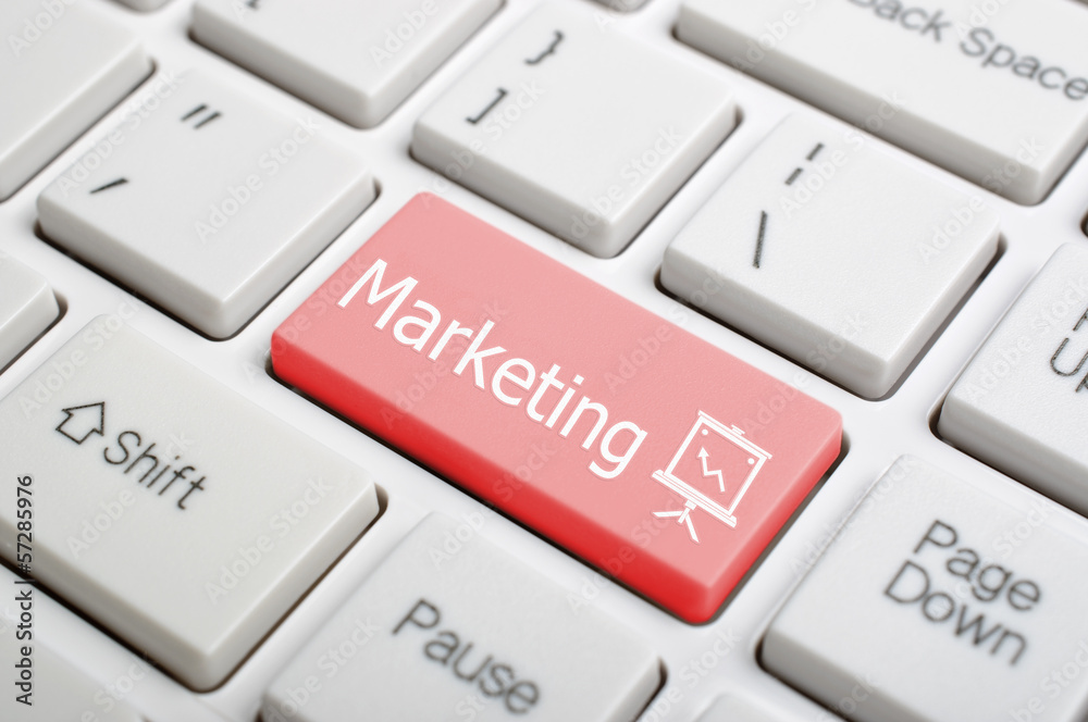 Marketing on keyboard Marketing on keyboard