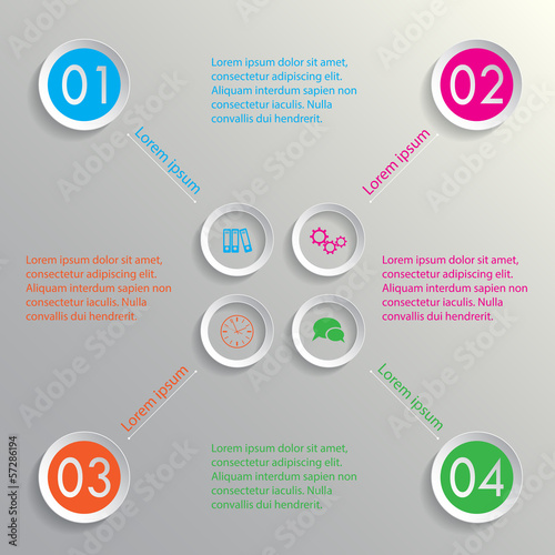 Four colorful rings options infographic_2