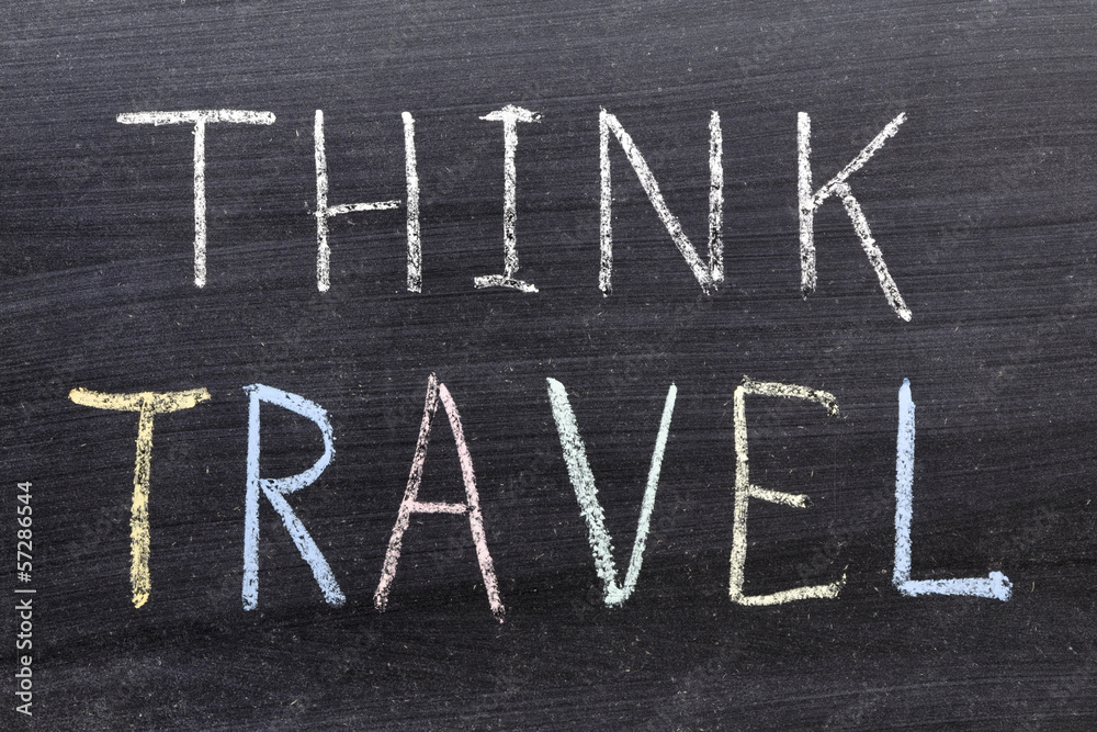 Fototapeta premium think travel