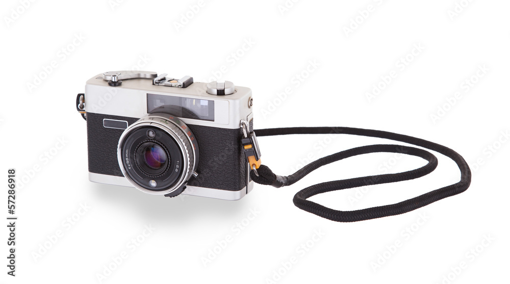 Old vintage camera isolated