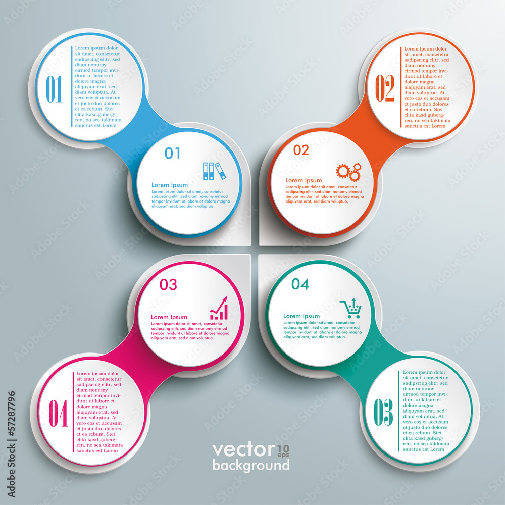 Infographic White Abstract Drops Flower 4 Options Cross Infographic White Abstract Drops Flower 4 Options Cross