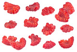 Raspberry slice set