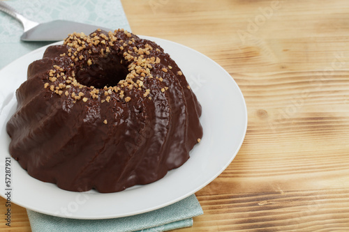 Marmorkuchen mit Schokoladenüberzug