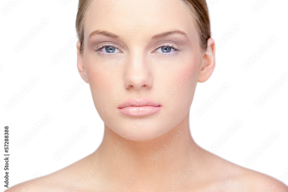 Gorgeous model wearing natural make up