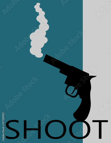 gun shoot graphic design