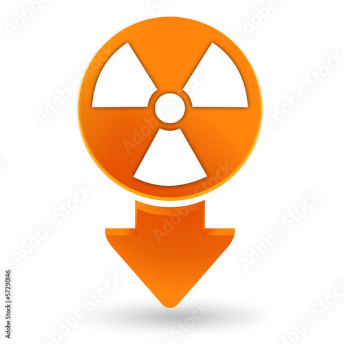 nucléaire sur signet orange