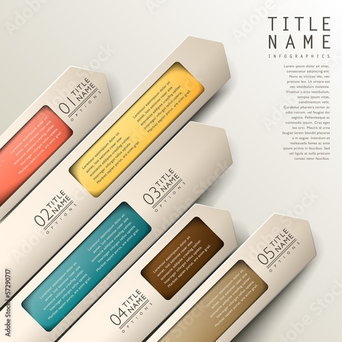 vector abstract 3d paper infographics