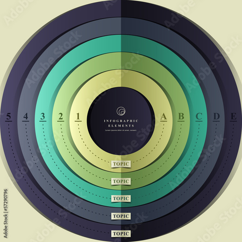 vector abstract 3d target infographics