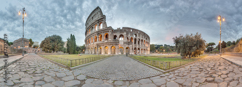The Colosseum, or the Coliseum in Rome, Italy photo