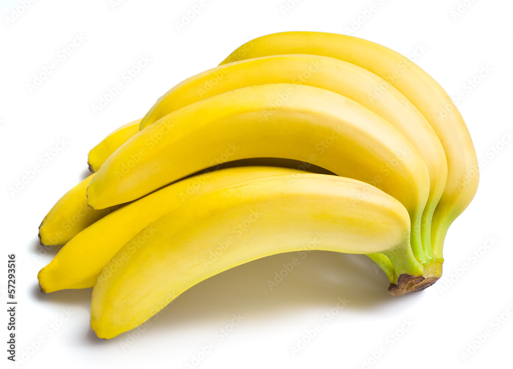 Bunch of bananas isolated on white background