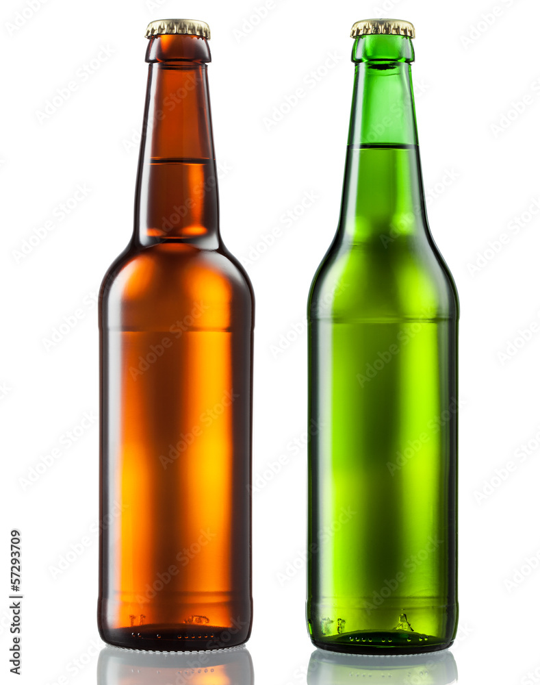 Bottles of beer isolated on white background Bottles of beer isolated on white background