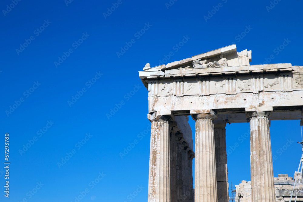 Parthenon on the Acropolis in Athens
