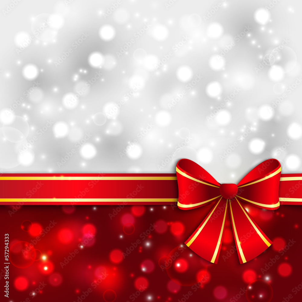 Christmas background with red ribbon Christmas background with red ribbon