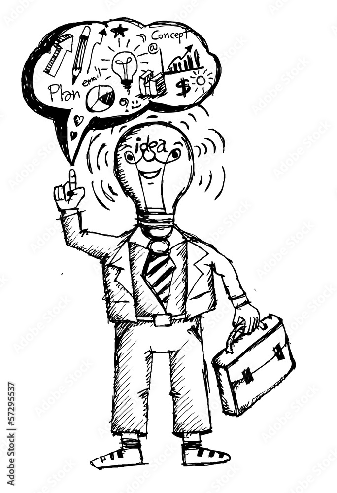 man with ideas symbol and creativity man with ideas symbol and creativity