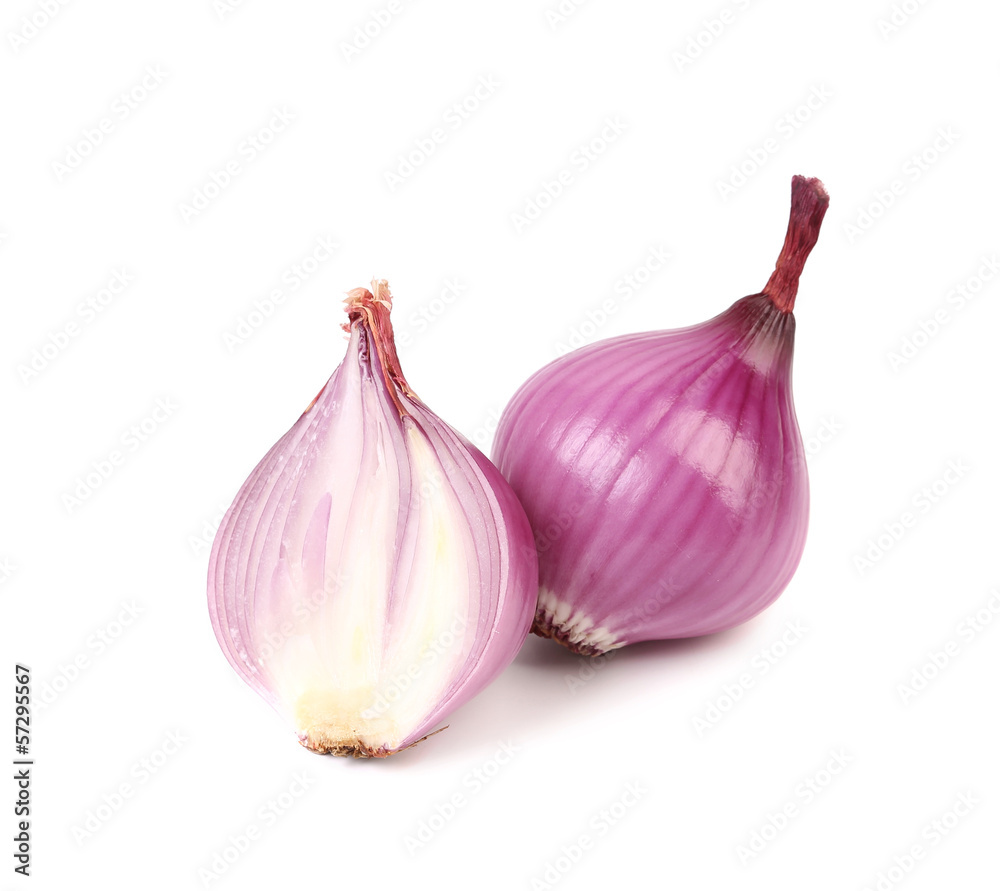 Fototapeta premium Red sliced onion