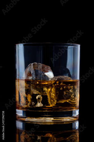 Glass with whiskey