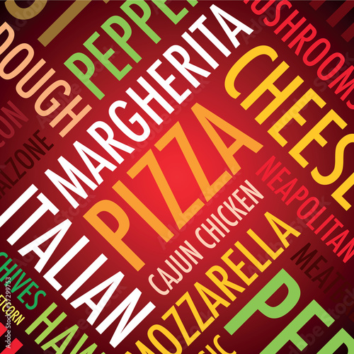 a square pizza background in black and white
