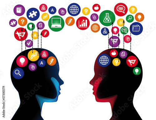 Social education communication concept