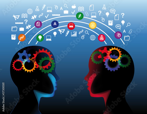 Social education communication concept