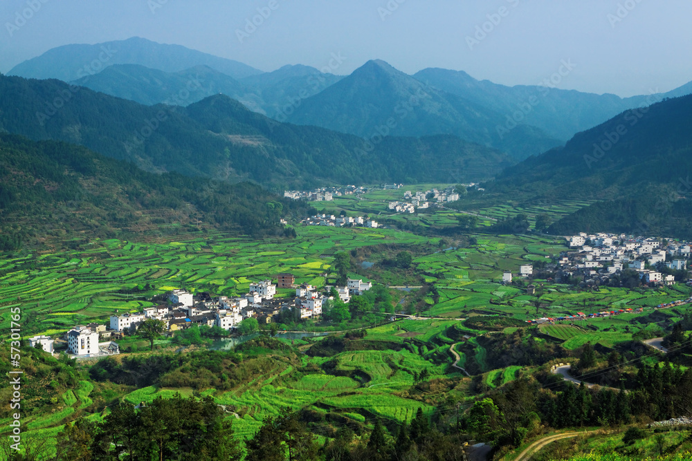 Rural landscape in wuyuan county, jiangxi province, china. Rural landscape in wuyuan county, jiangxi province, china.