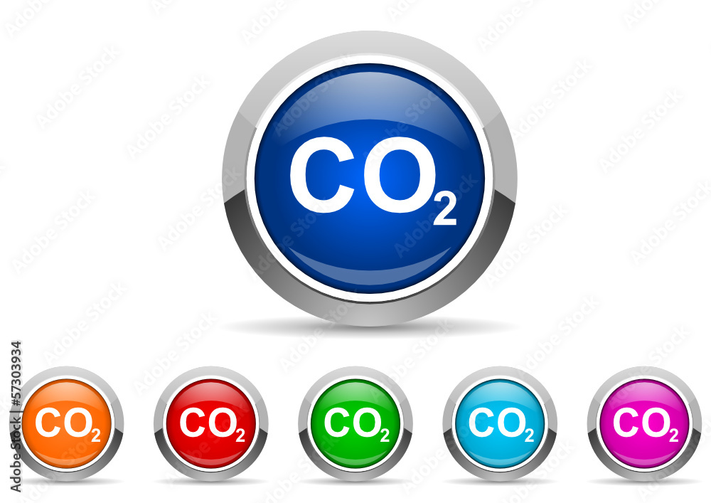 carbon dioxide icon vector set carbon dioxide icon vector set