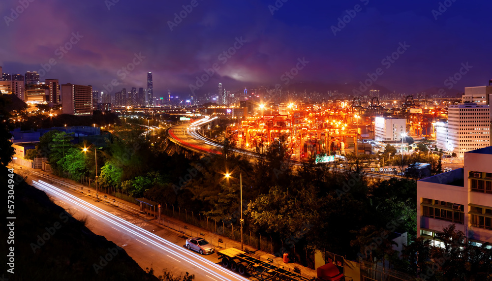 Fototapeta premium downtown city night